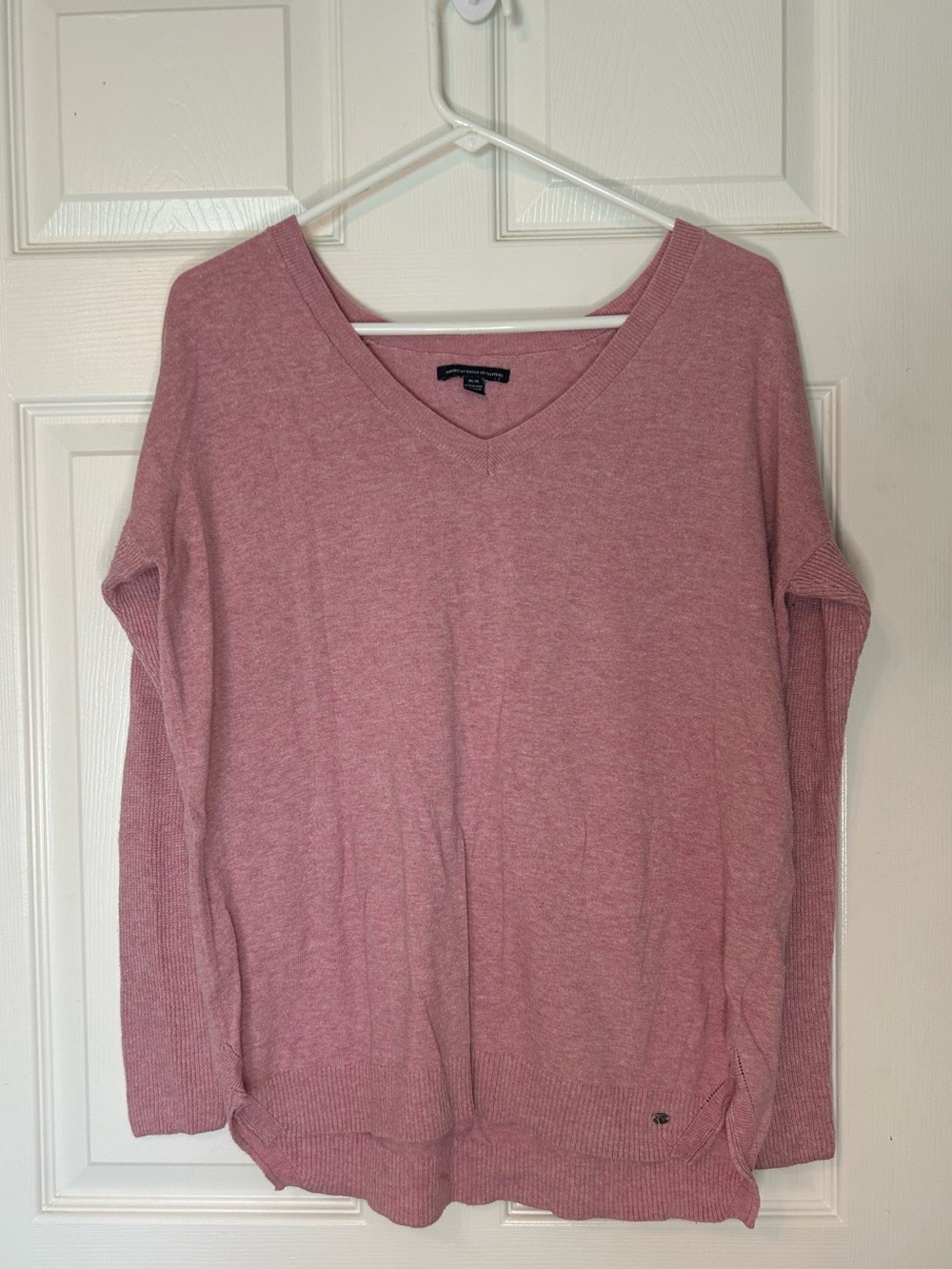 American Eagle Outfitters Pink V-Neck Sweater